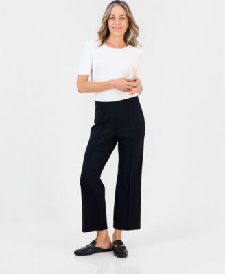 JM Collection Petite Wide Leg Ponte Pull-On Pants, Macy's Exclusive