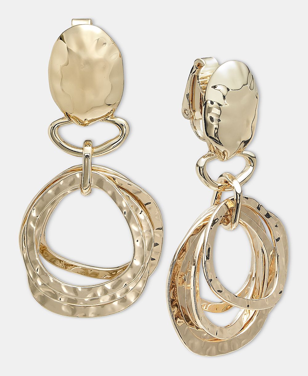 Серьги Style & Co Multi-Ring Clip-On Double Drop