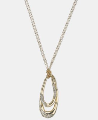 Подвеска Style & Co Glass Crystal Long Double Drop Necklace