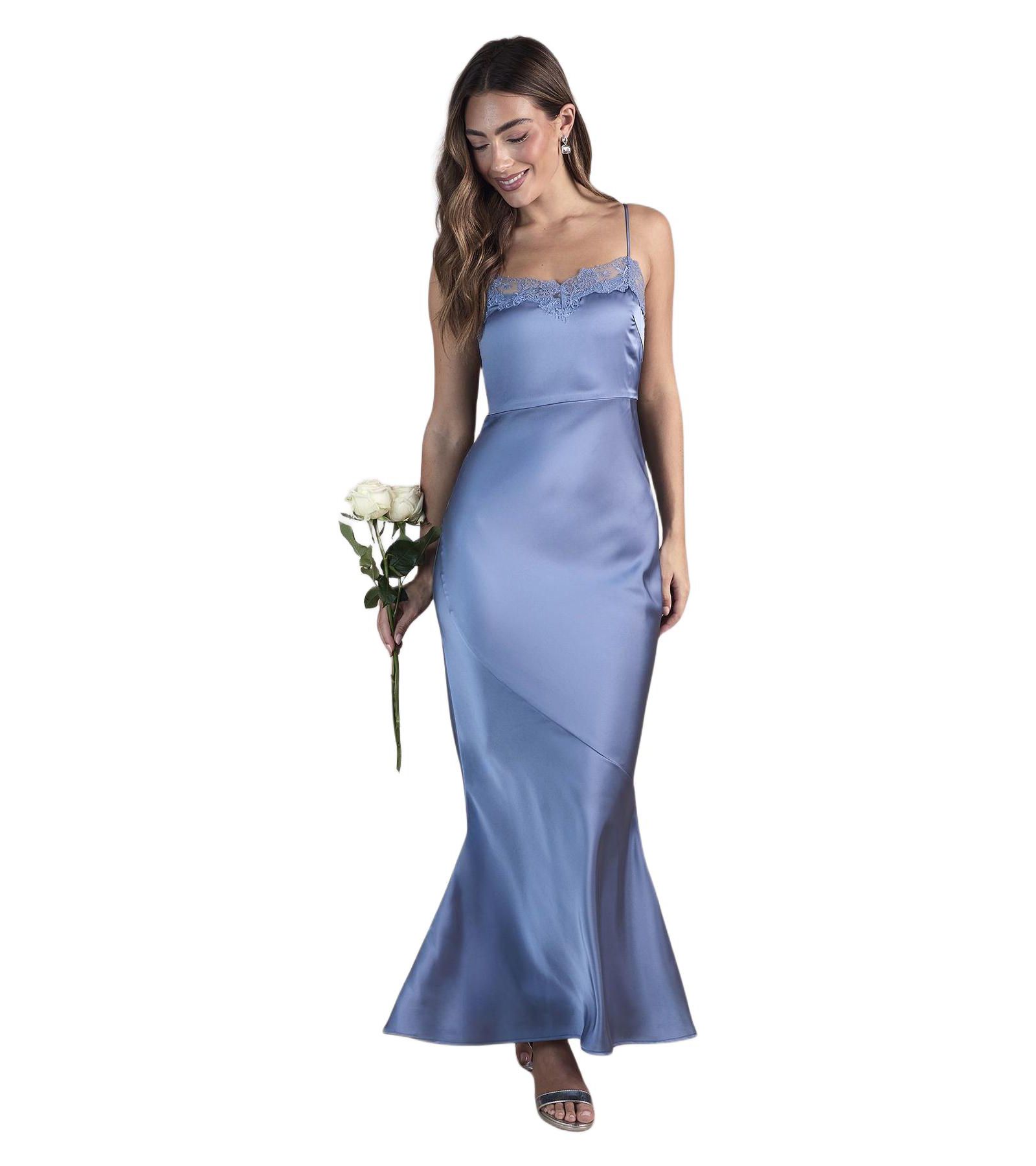 Oasis Women's Satin Maxi Bridesmaid Dress
