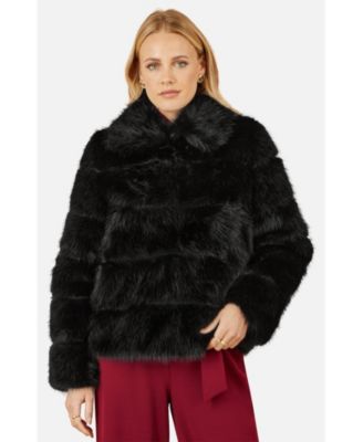 Yumi Women's Luxe Faux Fur Coat