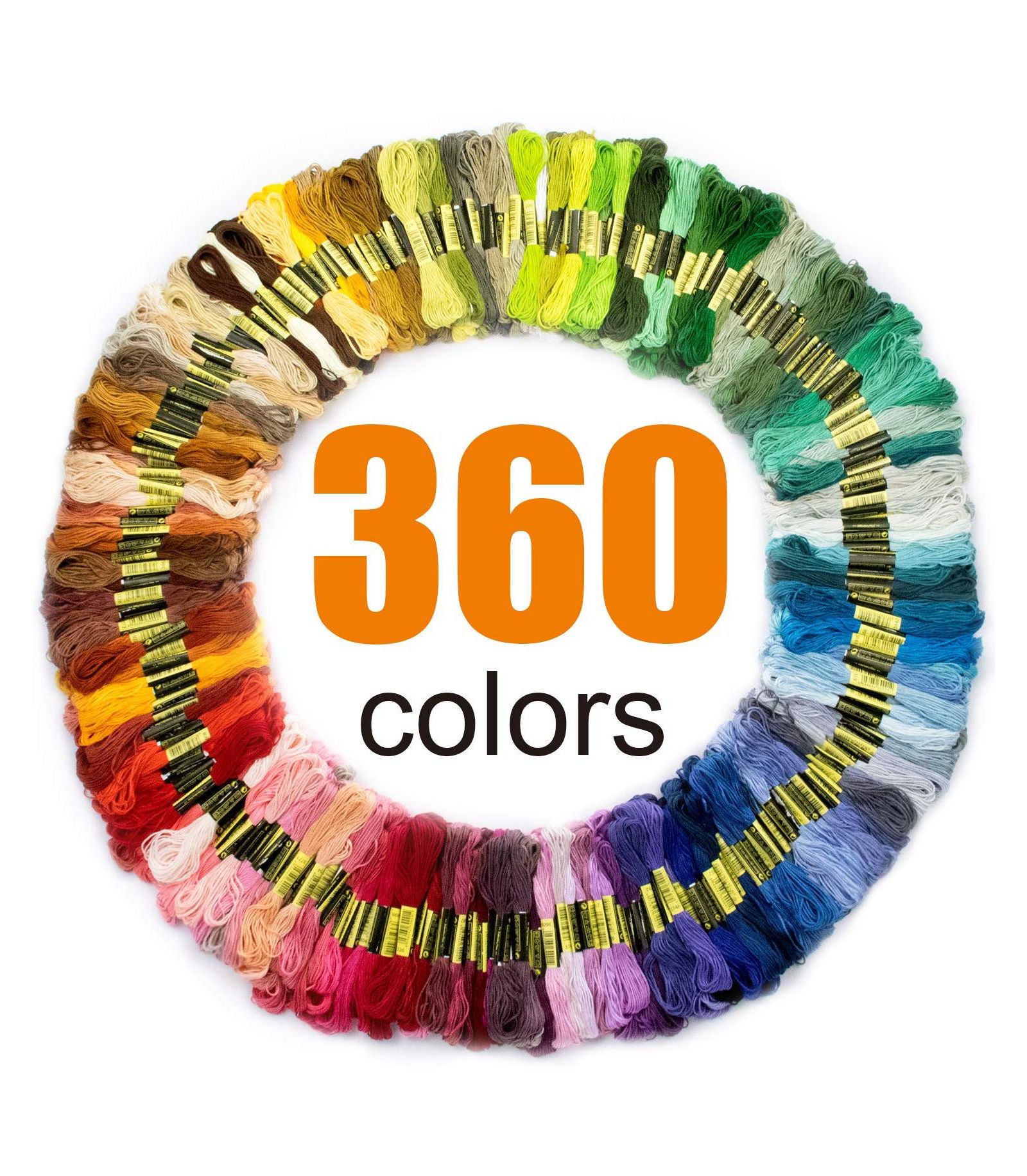 Нитки для вышивания GNUADZ 360 Colors Embroidery Thread Floss
