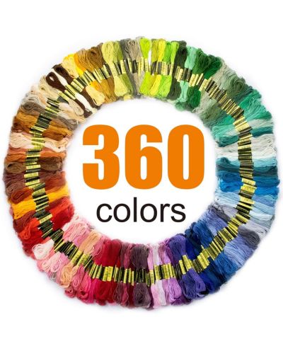 Нитки для вышивания GNUADZ 360 Colors Embroidery Thread Floss
