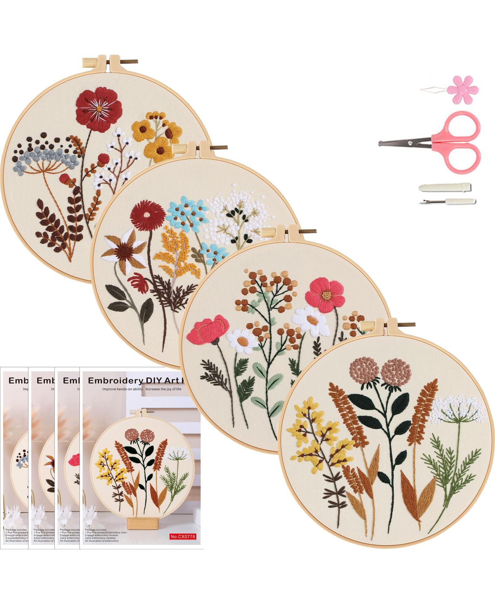 набор для вышивания GNUADZ floral embroidery kit