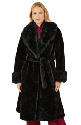 Женское пальто Yumi Oversize с меховой отделкой