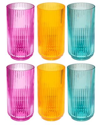 Abode Homewares Mesa Acrylic Drinking Glasses, Set of 6