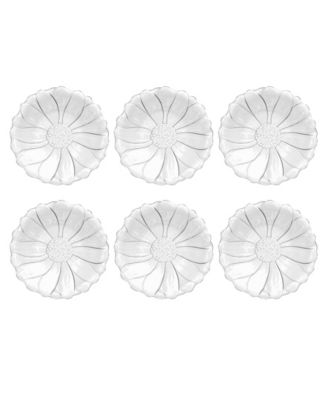 Набор из 6 акриловых салатных тарелок Abode Homewares Figural Flower