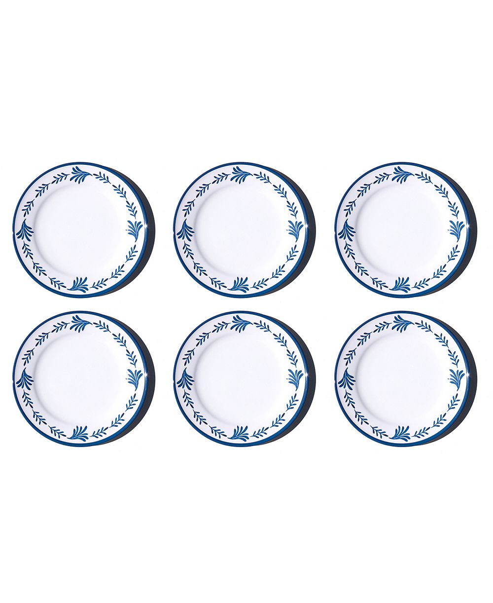 Abode Homewares Medallion Flower NewWave Melamine Dinner Plates, Set of 6