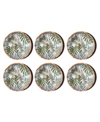 Abode Homewares тарелки меламиновые Rainforest Palm NewWave, набор из 6 шт.