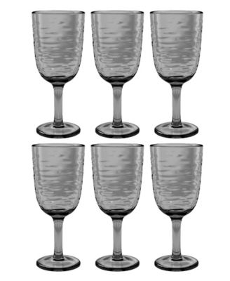 Abode Homewares Foundry Acrylic Goblet Wine Glasses, Set of 6