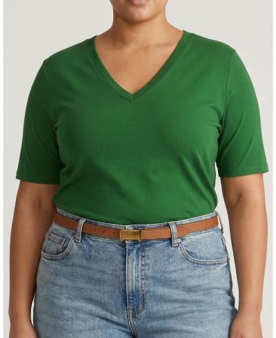 Universal Standard Plus Size Maia Stovepipe Sleeve V Neck Tee