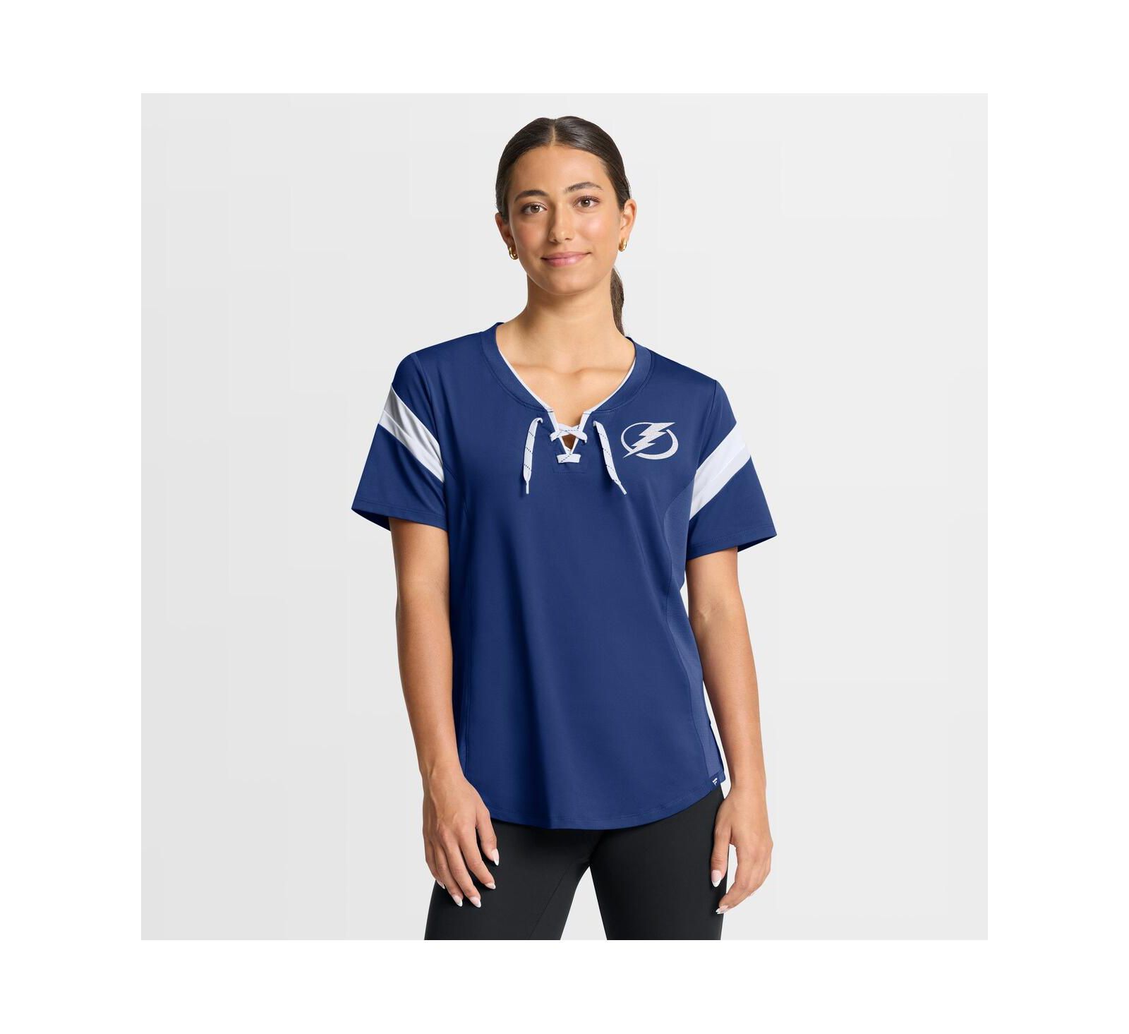 Fanatics Women's Blue Tampa Bay Lightning Offside Athena T-Shirt