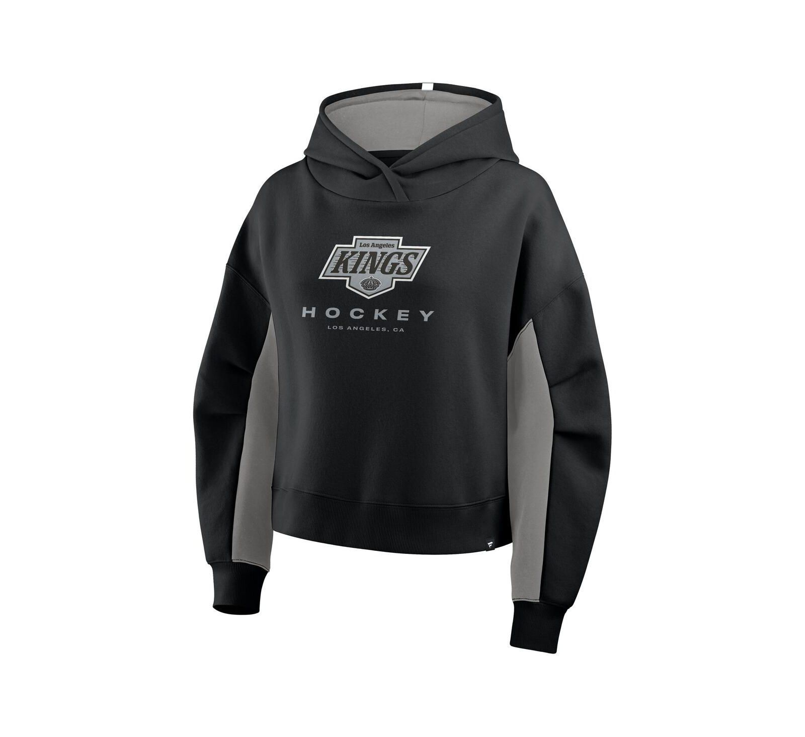 Fanatics Women's Black Los Angeles Kings Back Check Boxy Hoodie