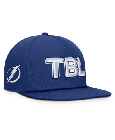 Мужская кепка Fanatics Blue Tampa Bay Lightning Authentic Pro Rink Team Code Snapback