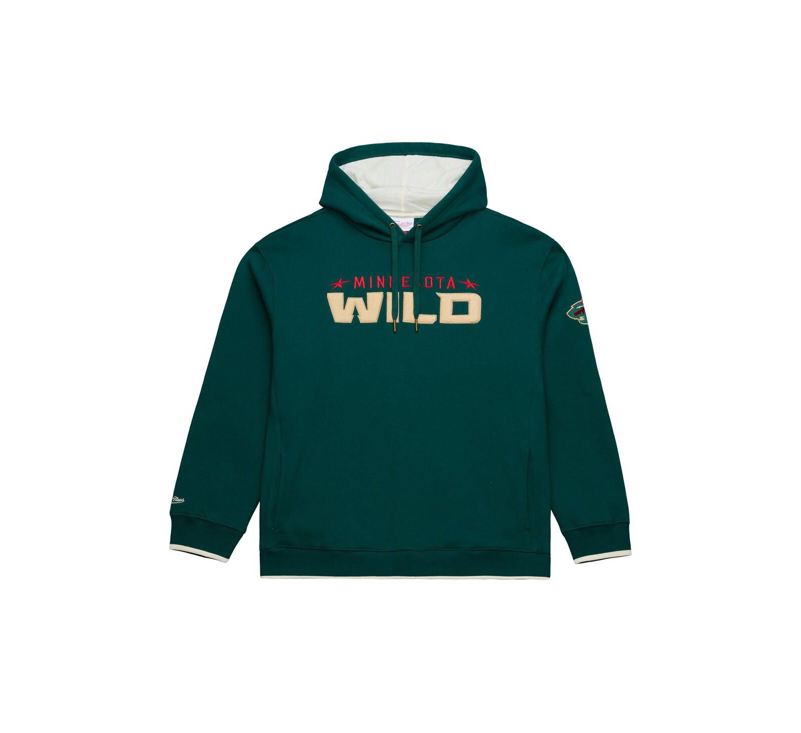 Mitchell & Ness Мужское зеленое худи Minnesota Wild Team Legacy