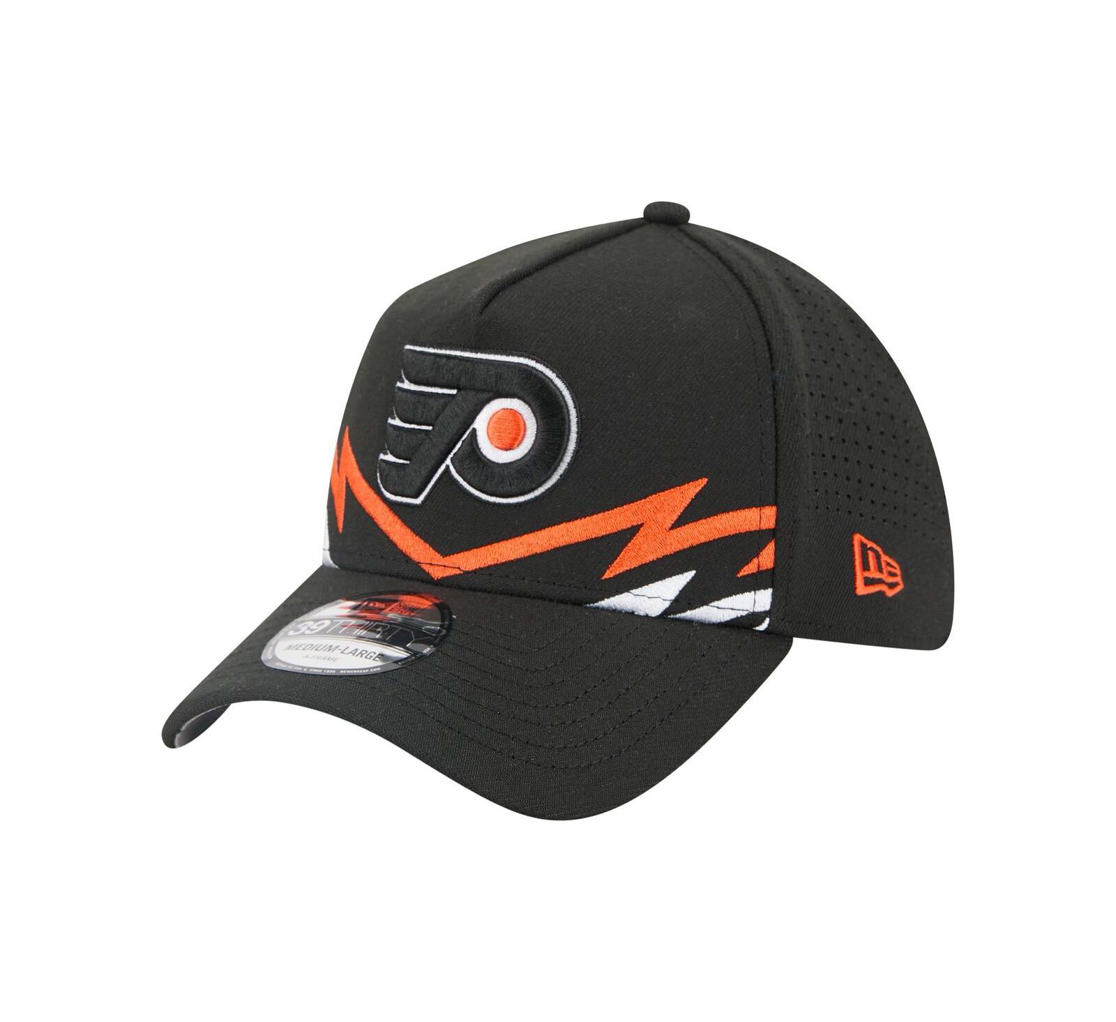 Кепка New Era Men's Black Philadelphia Flyers 39THIRTY A-Frame