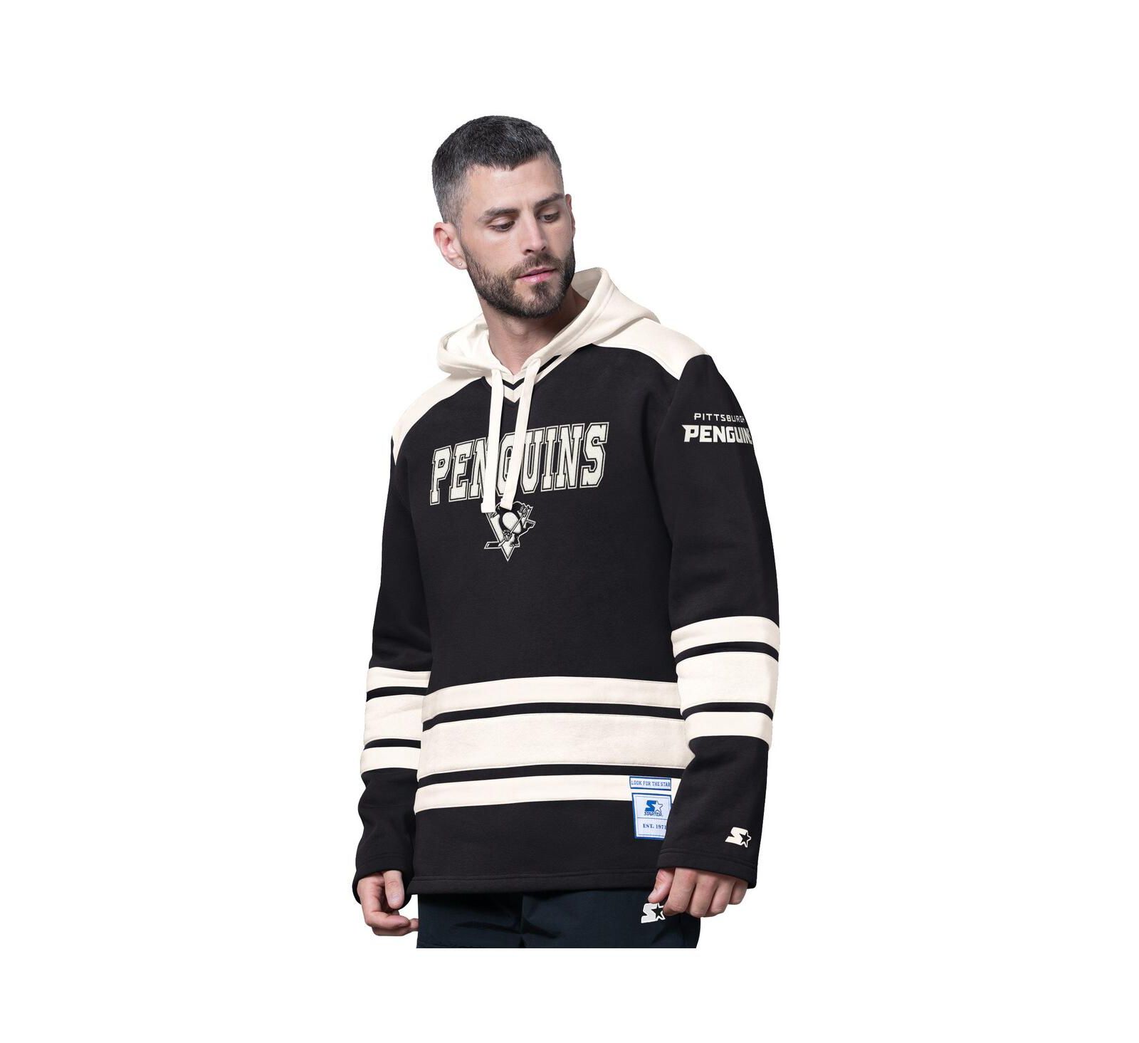 Starter Мужская модная толстовка Pittsburgh Penguins Slapshot Black
