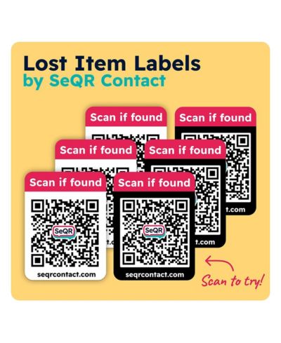 SeQR Contact Lost Item Labels 24-Pack
