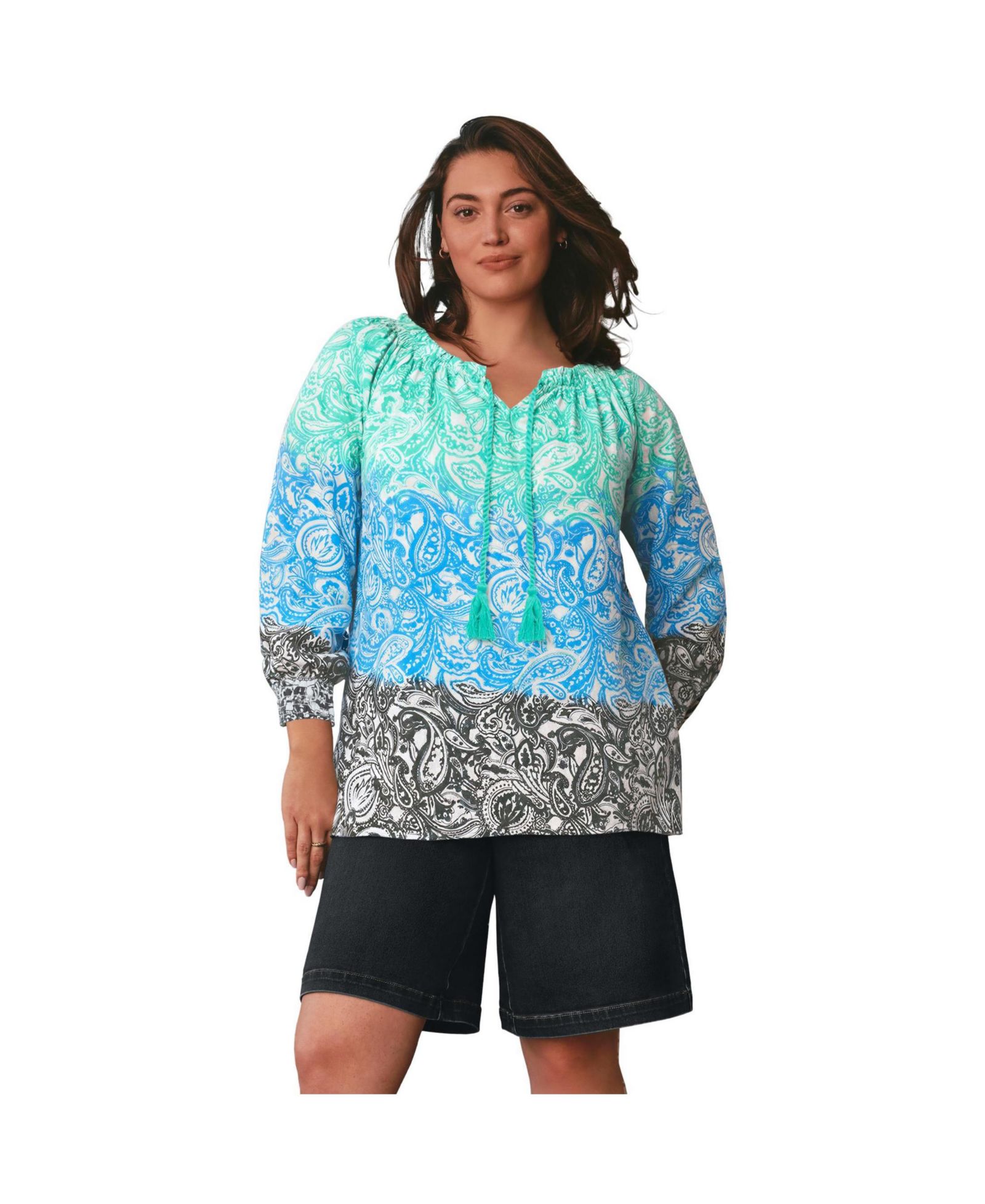 AVENUE Women's Butter Denim Bermuda Shorts