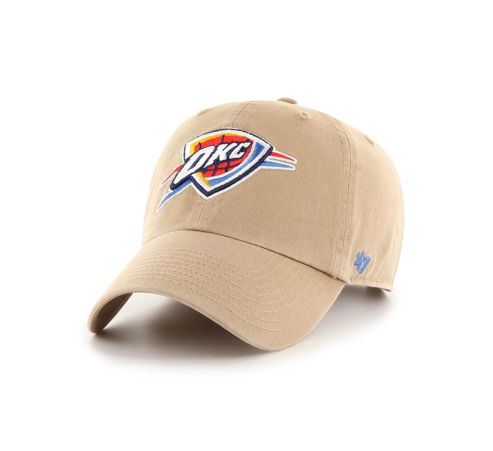 Мужская регулируемая кепка '47 Brand Khaki с логотипом Oklahoma City Thunder Clean Up