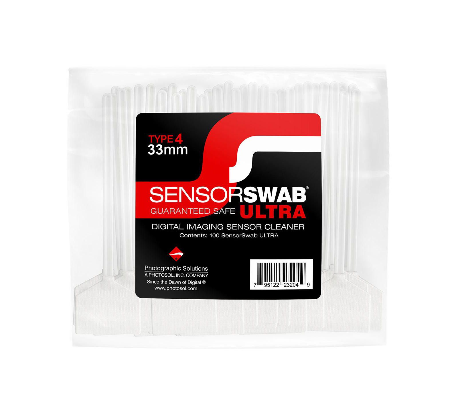 Ватные палочки для сенсора Photographic Solutions Type 4 33mm Ultra для среднеформатных сенсоров, 100 шт.
