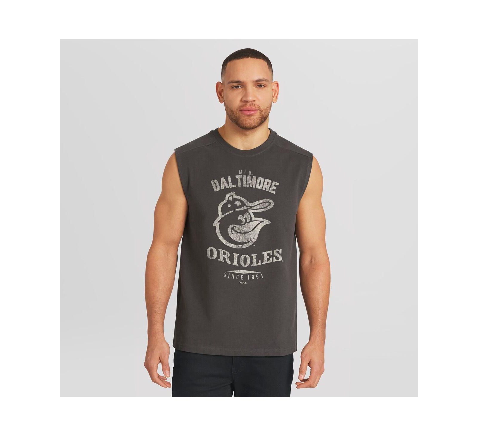 Мужской майка-топ Darius Rucker Collection by Fanatics Charcoal Baltimore Orioles Muscle Tank Top