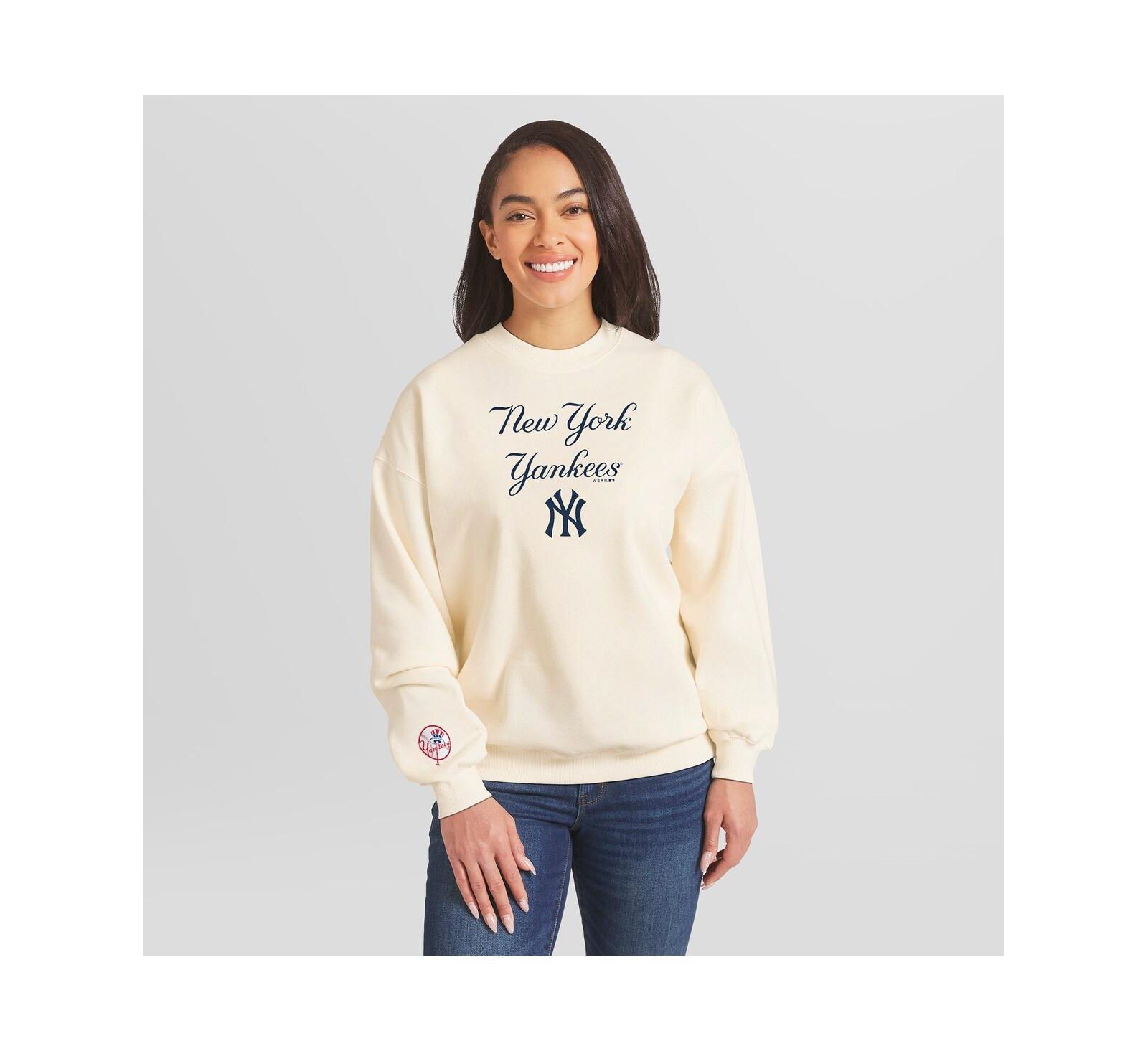 Женское свитшот WEAR by Erin Andrews New York Yankees, кремовый цвет