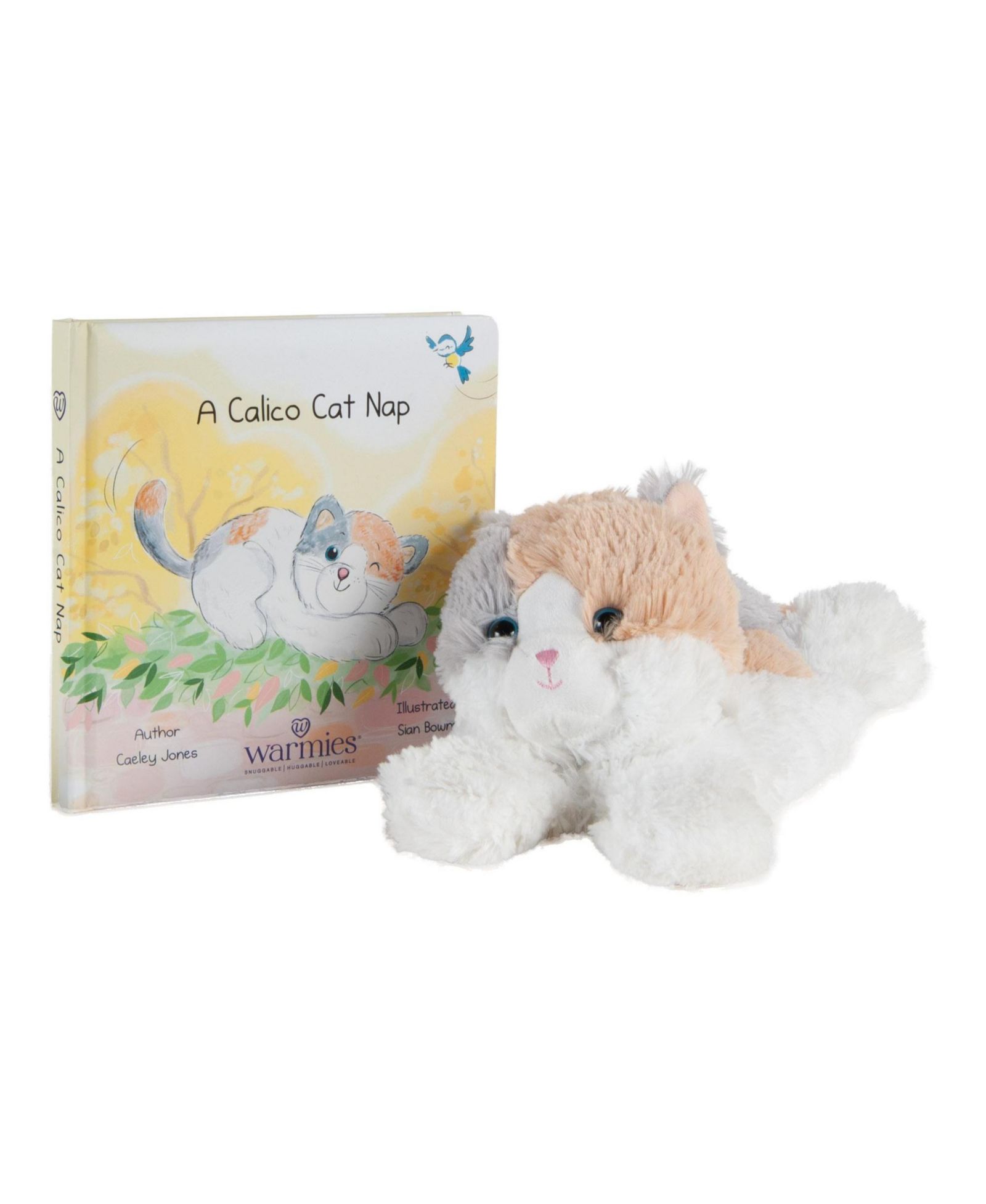 Intelex Microwavable Calico Cat 13" Plush and Board Book, 2-Piece Set