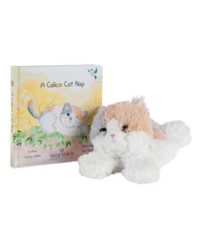 Intelex Microwavable Calico Cat 13" Plush and Board Book, 2-Piece Set