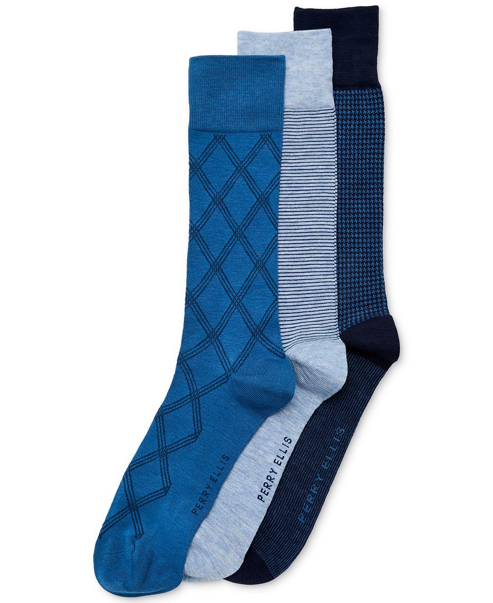 Perry Ellis Portfolio мужские классические носки, 3 шт.