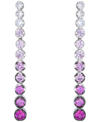 Le Vian Strawberry Ombré® Sapphire & White Sapphire (7/8 ct. t.w.) Earrings in 14k Vanilla Gold