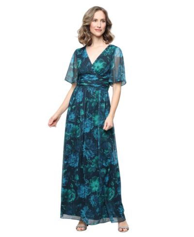 SL Fashions Women's V-Neck Maxi Dress