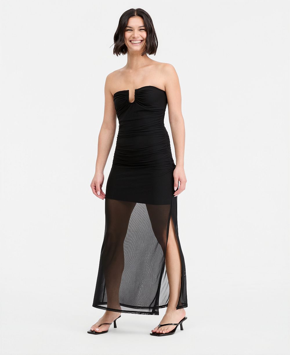 Женское платье Bar III Hardware-Trim Strapless Ruched