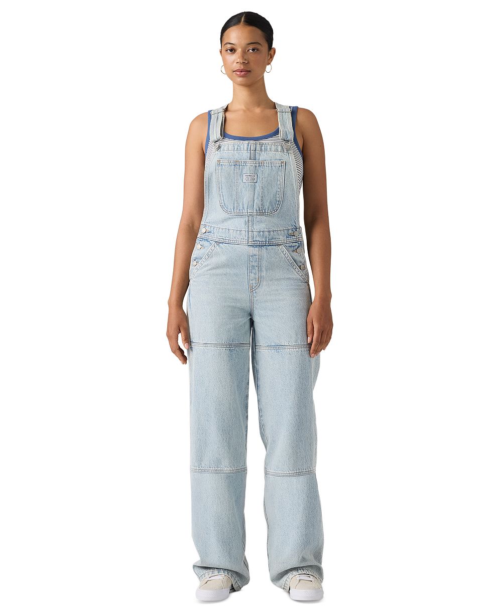 Джинсовые комбинезоны Levi's женские широкие с карманами