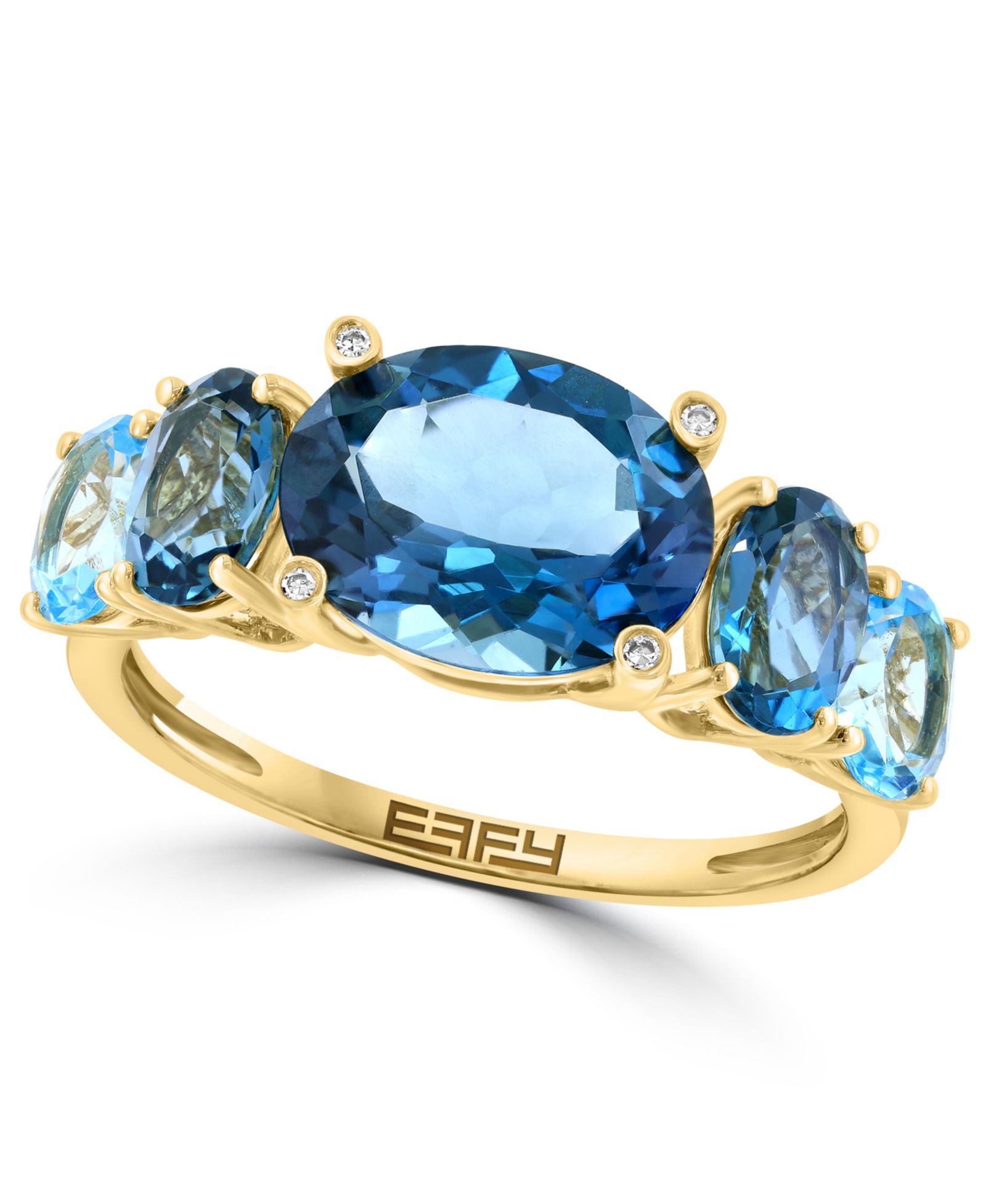 Кольцо EFFY Collection Blue Topaz & Diamond