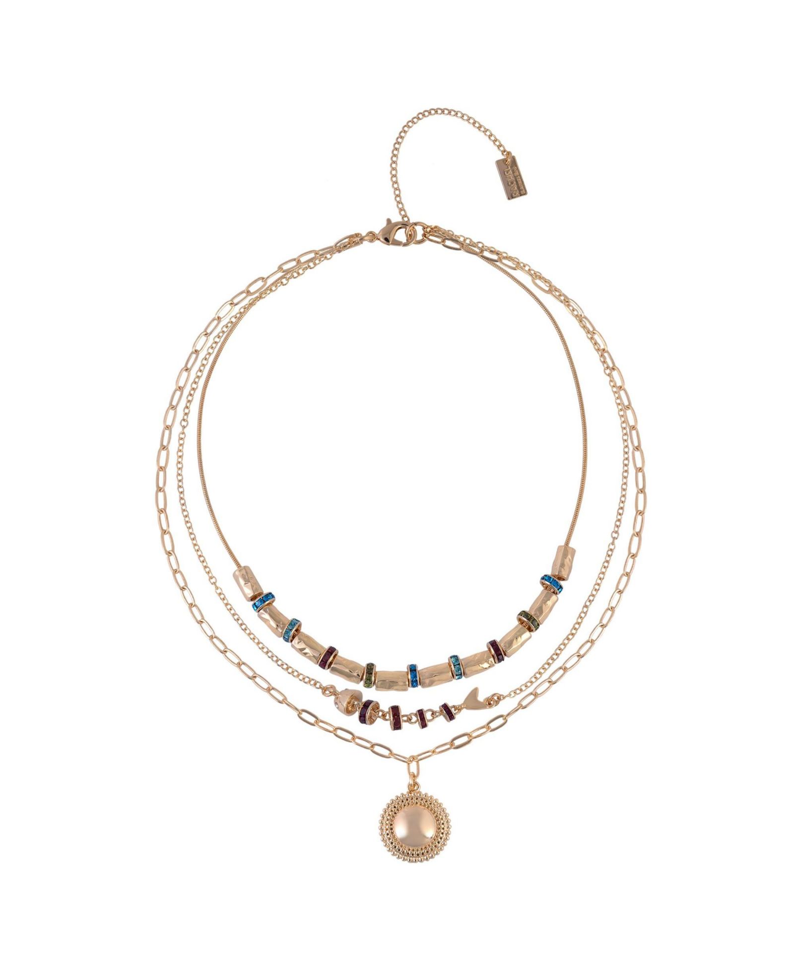RACHEL Rachel Roy многорядное подвесное ожерелье Brass Tone