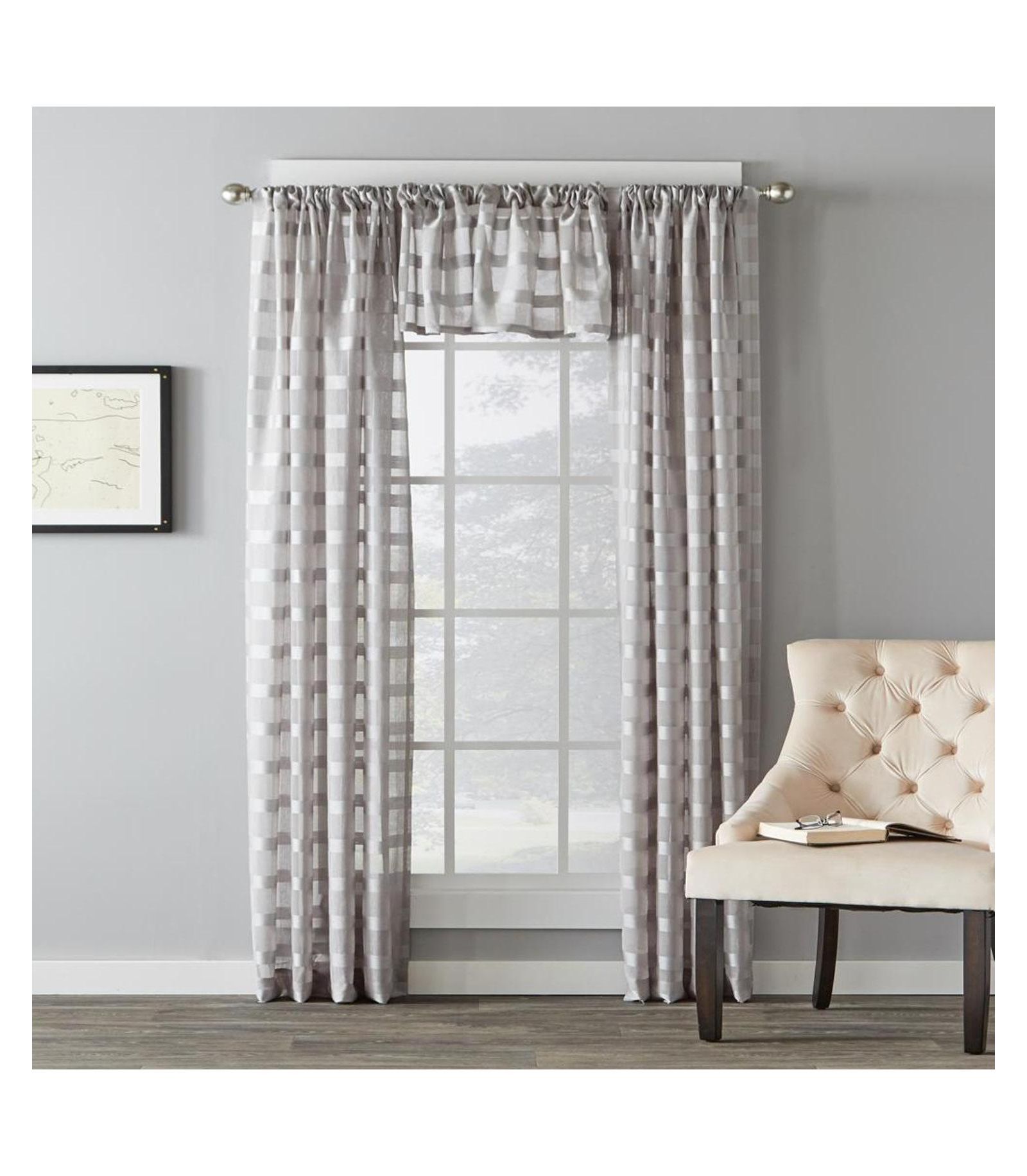 Тканевая панель SKL Home Saturday Knight Ltd Parkland Windowpane Tailored Fabric Panel