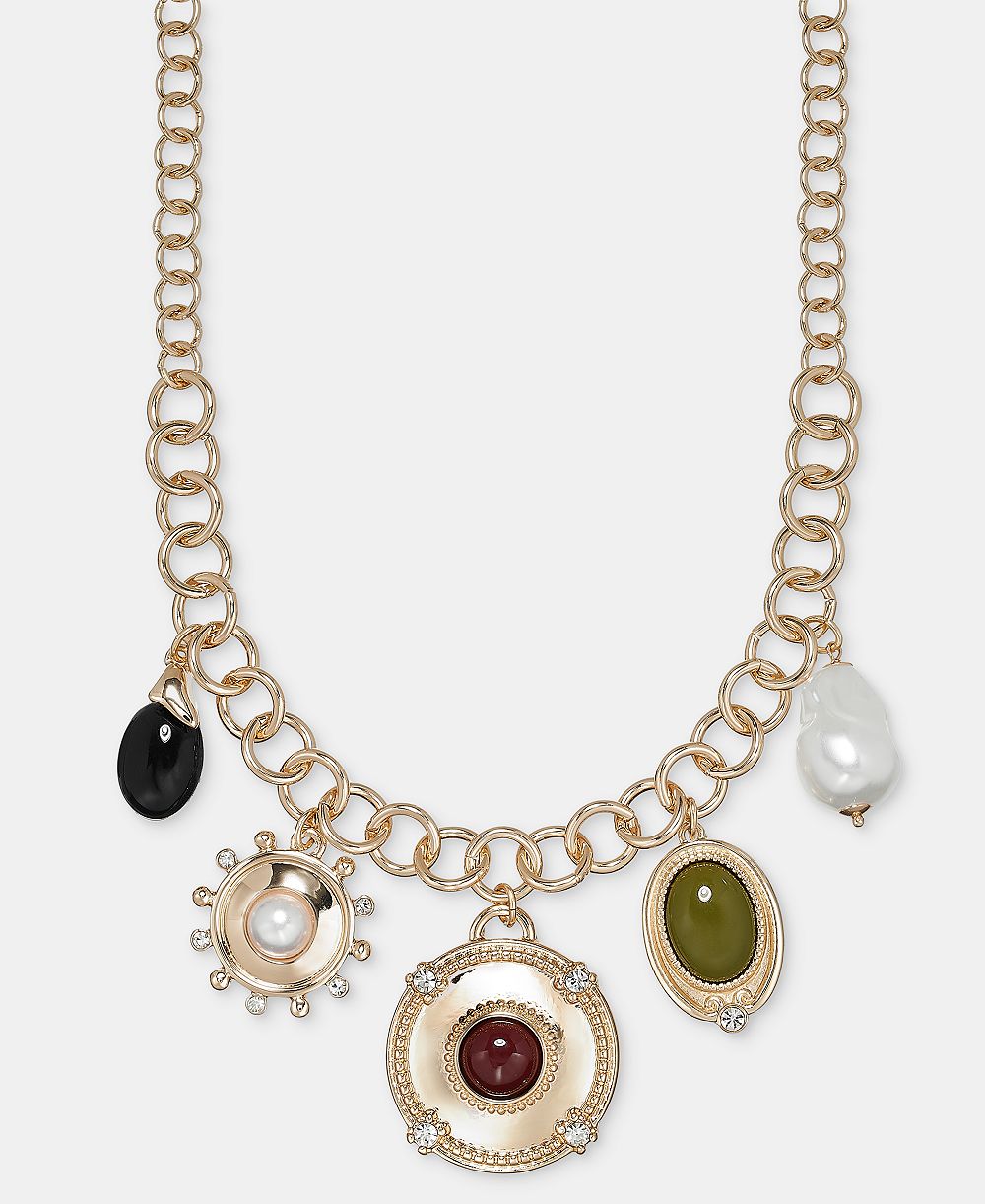 I.N.C. International Concepts Modern Cushioned Stone Statement Necklace, 16-1/2" + 3" extender, Macy's Exclusive