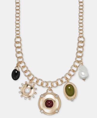 I.N.C. International Concepts Modern Cushioned Stone Statement Necklace, 16-1/2" + 3" extender, Macy's Exclusive