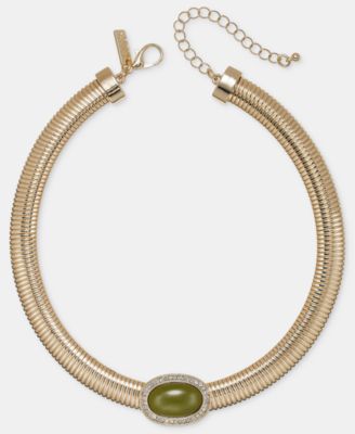 I.N.C. International Concepts Green Stone Omega Necklace, Macy's Exclusive