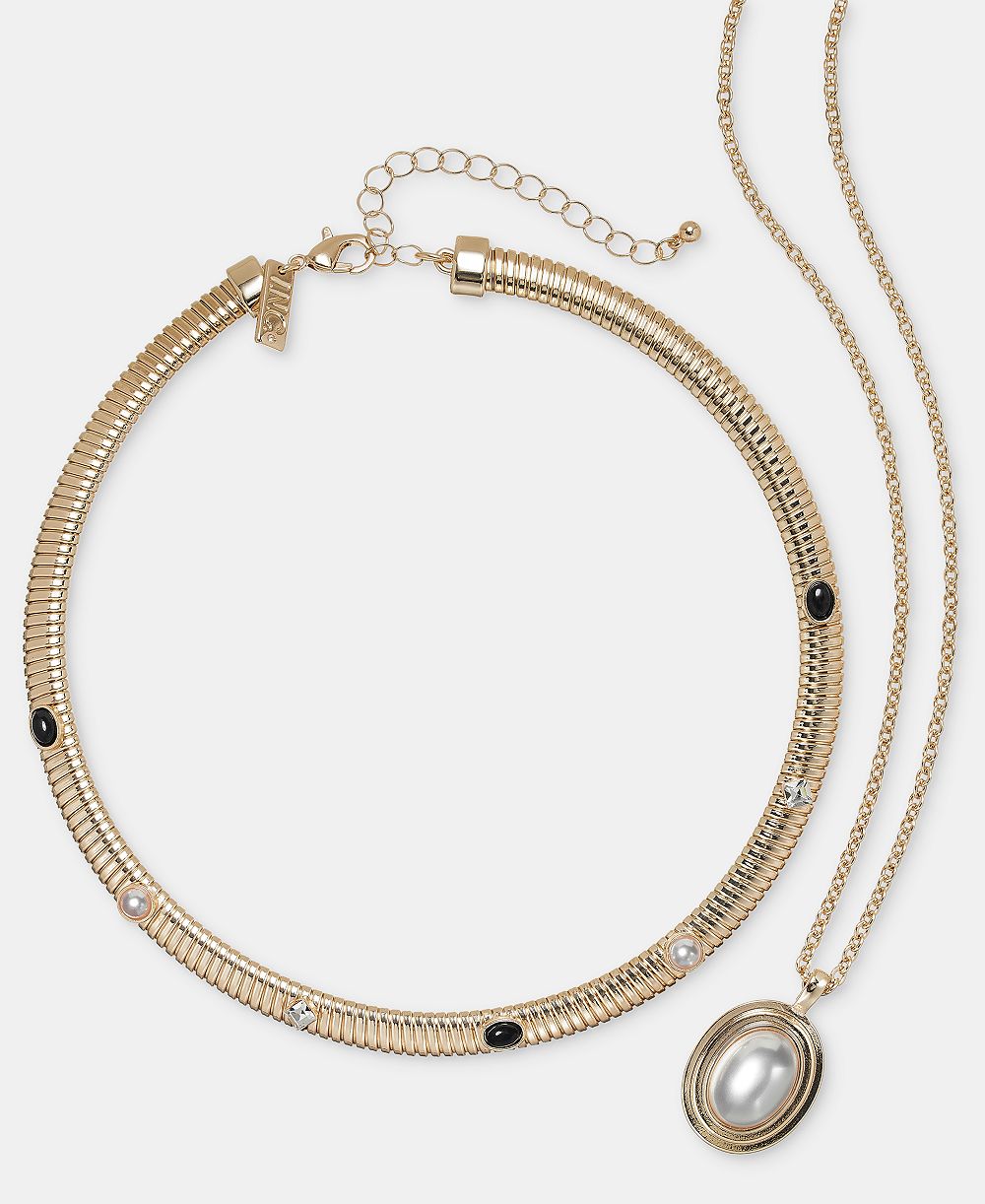 I.N.C. International Concepts Mixed Stone Collar & Pendant Necklaces, 2-Piece Set, Macy's Exclusive