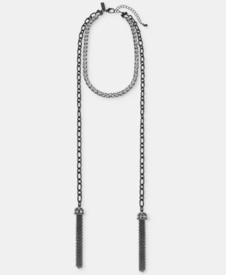 I.N.C. International Concepts длинное ожерелье с кристаллами, цепочкой и кисточкой, 15-1/2" + 3" удлинитель