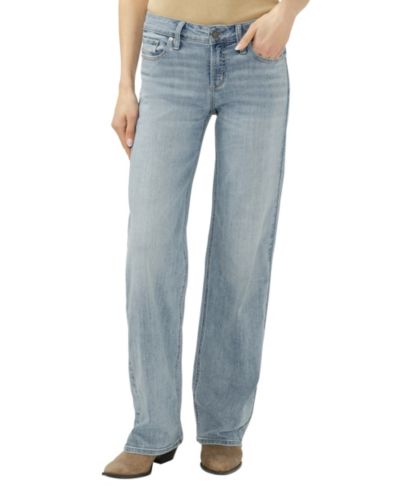 Женские джинсы Silver Jeans Co. Elyse Mid-Rise Baggy Straight