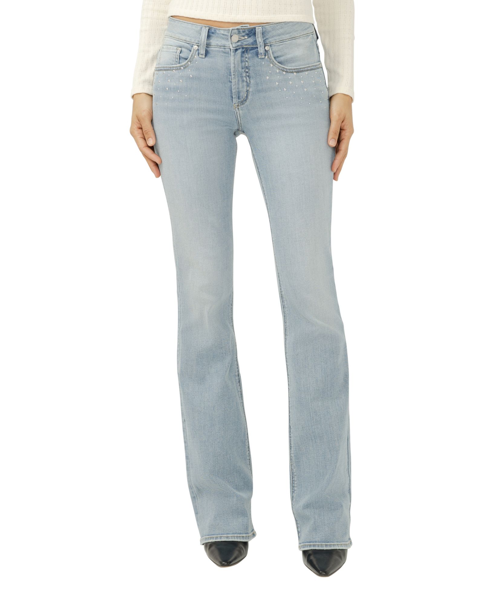 Silver Jeans Co. Women's Suki Mid-Rise Bootcut Luxe Stretch Jeans