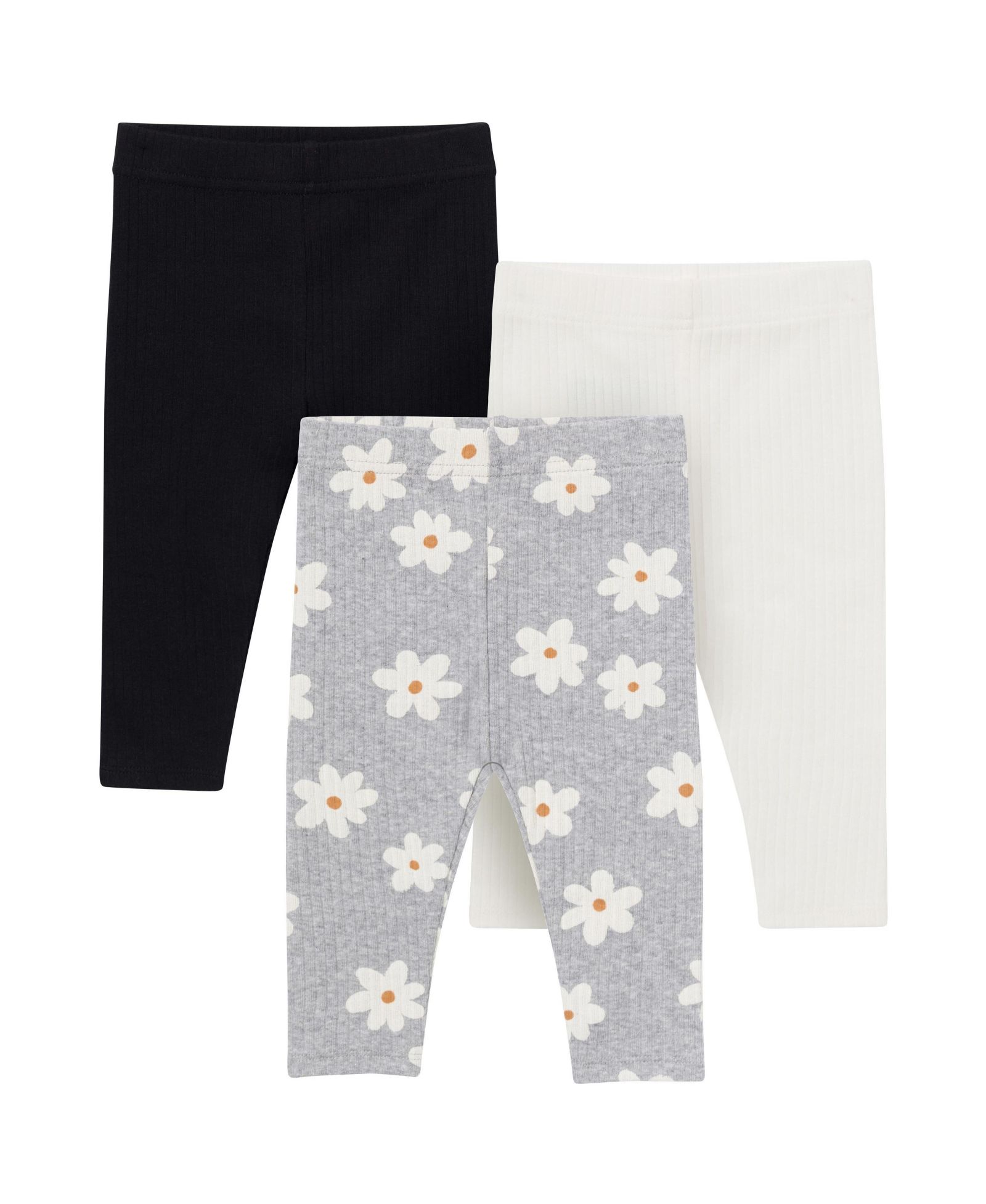 Леггинсы Gerber Toddler Girls 3-Pack Textured
