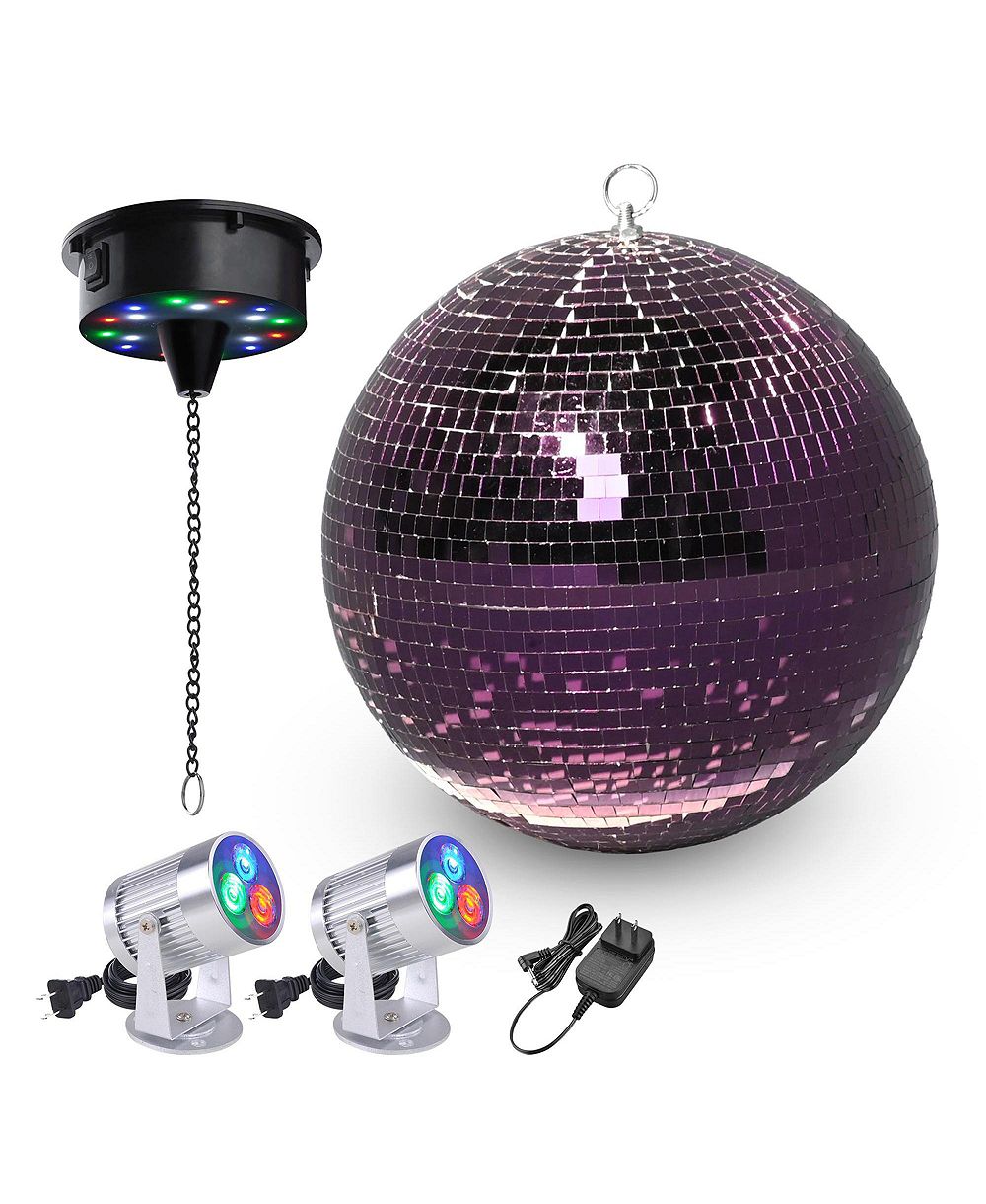 Yescom диско-шар 12" с 2 LED прожекторами и вращающимся мотором