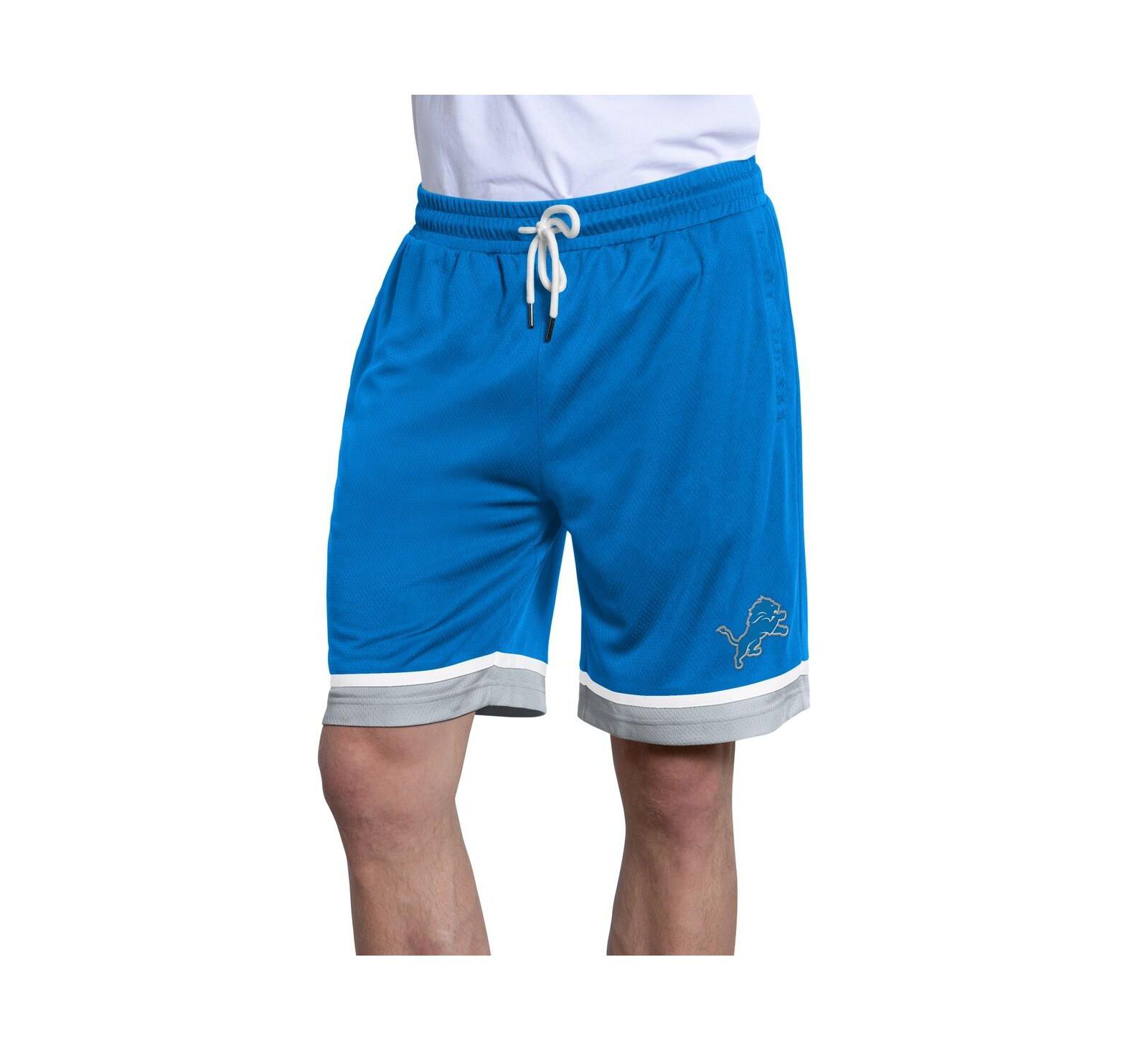 Starter Men's Blue Detroit Lions Power Play Mesh Shorts