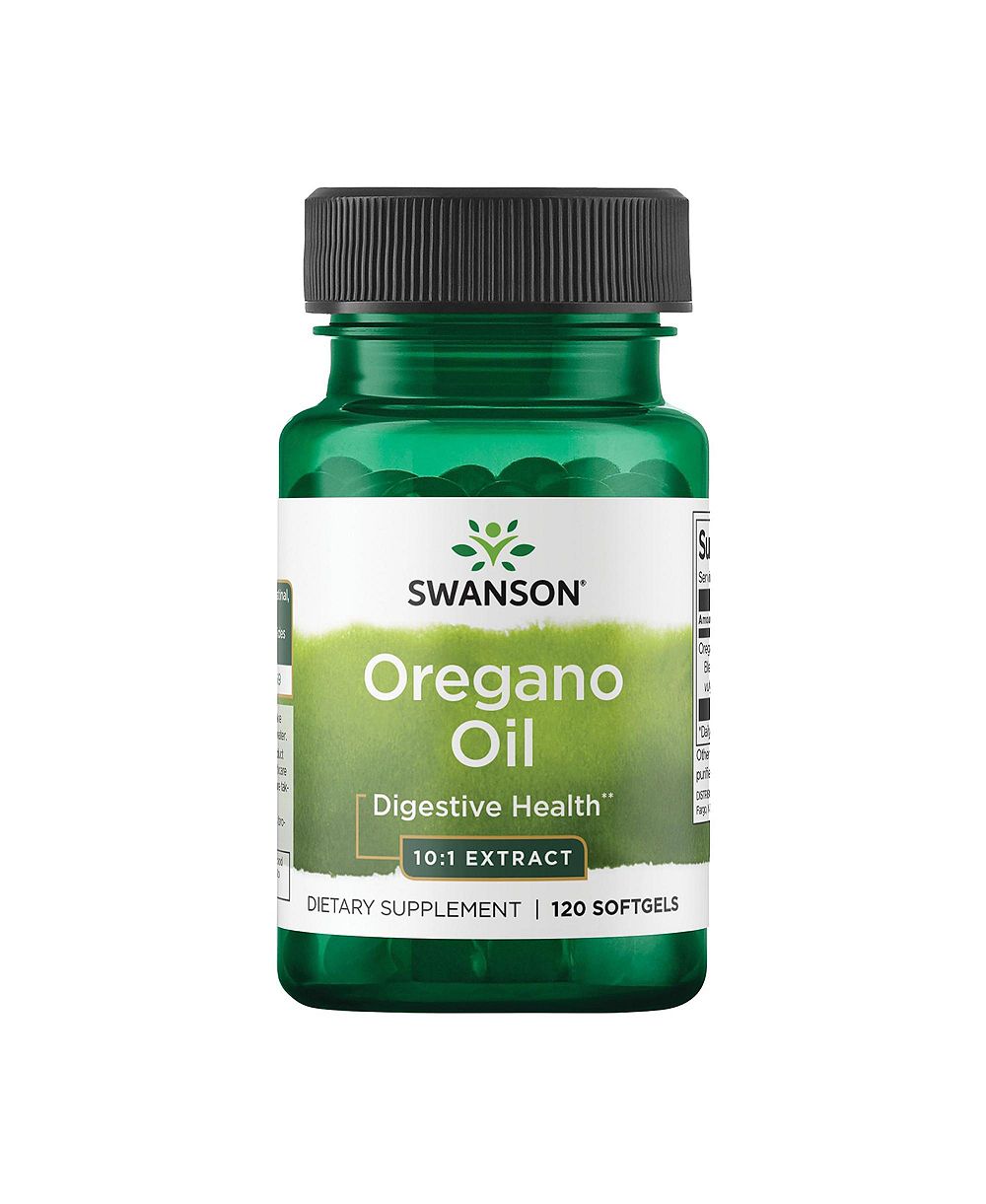 Swanson Oregano Oil 10:1 Extract, Digestive and Respiratory Support, Gastrointestinal and Urinary Tract Health, 150 Milligram, 120 Softgels