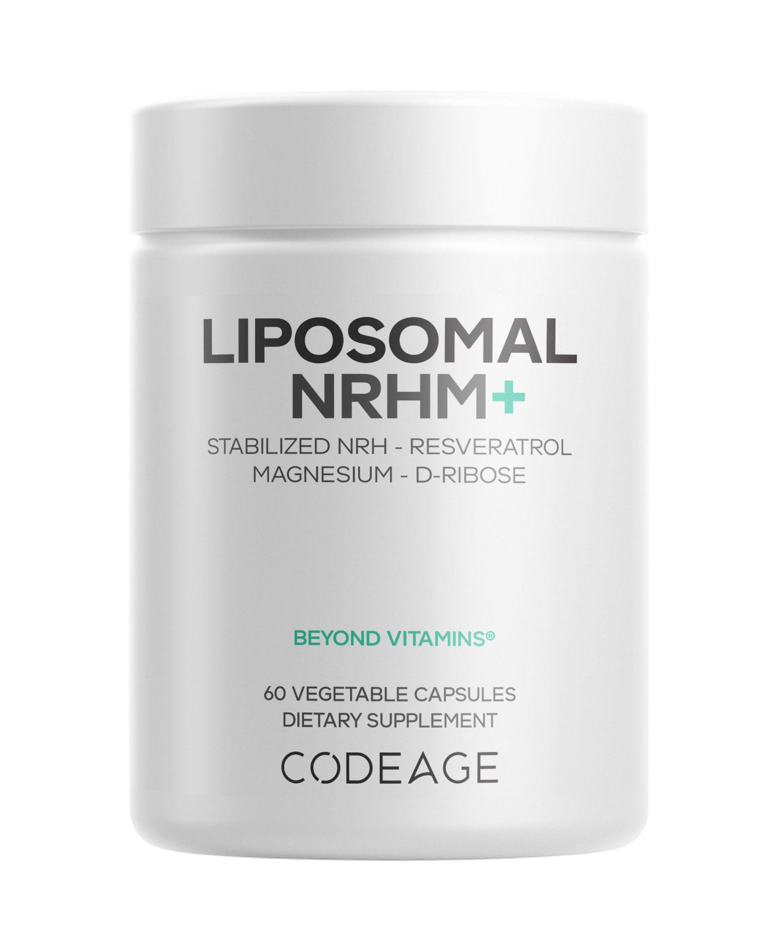 Добавка Codeage Liposomal NRHM Resveratrol, D-Ribose, Quercetin, Magnesium, Vitamin C, 60 Capsules