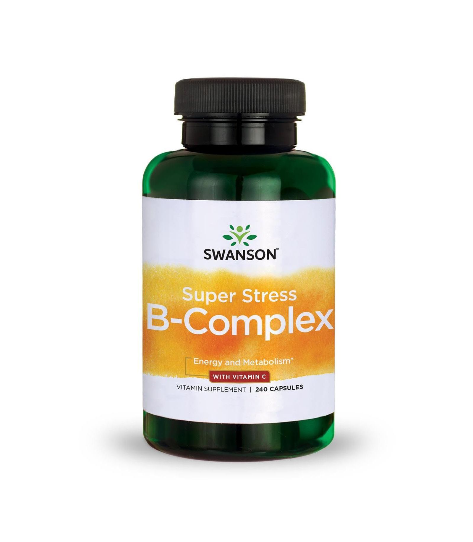 Swanson Super Stress B Complex витамины для поддержания здорового энергетического баланса 240 капсул